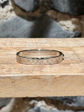 Louis Vuitton Silver Nanogram Cuff Bracelet